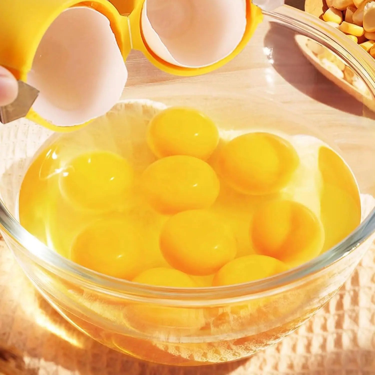 New Egg Shell Opener Portable Egg Shell Opener Tools Handheld Eggs Breaker Multifunctional Egg Cutter Egg Cracker and Separator