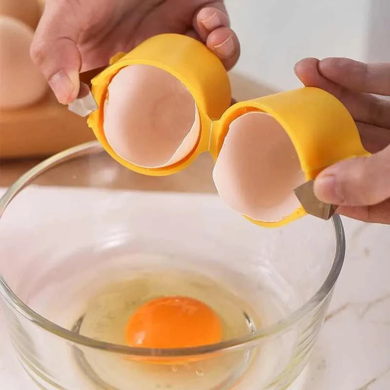 New Egg Shell Opener Portable Egg Shell Opener Tools Handheld Eggs Breaker Multifunctional Egg Cutter Egg Cracker and Separator